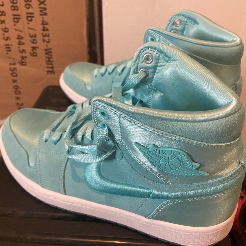 Satin blue Nike sneakers size 10 women